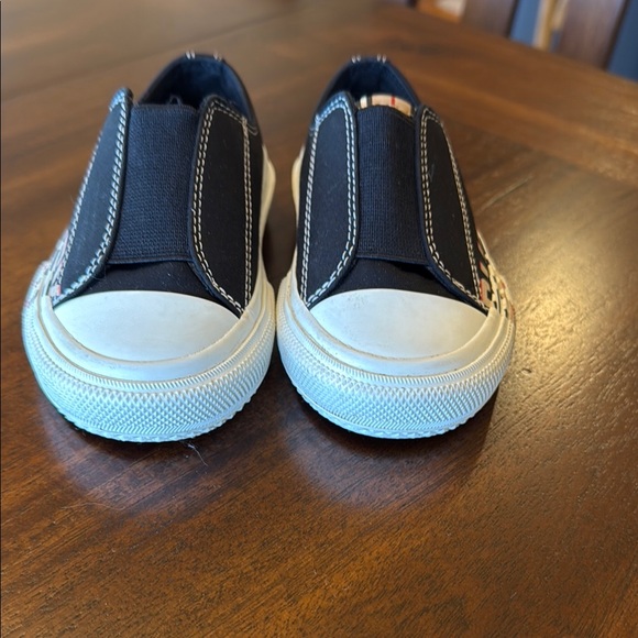 Burberry Black and White Slip-On Sneakers - Picture 2 of 7